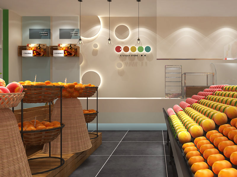 水果店装修图片,水果店现代装修设计图,水果店装修效果图大全